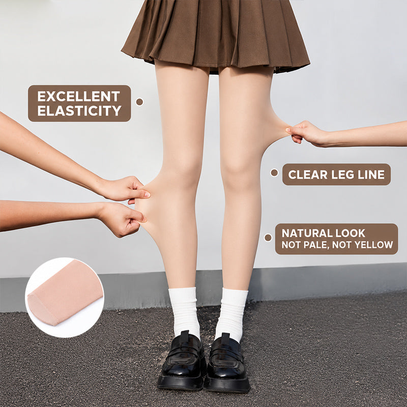 Fleece-Lined Fake Translucent Tights