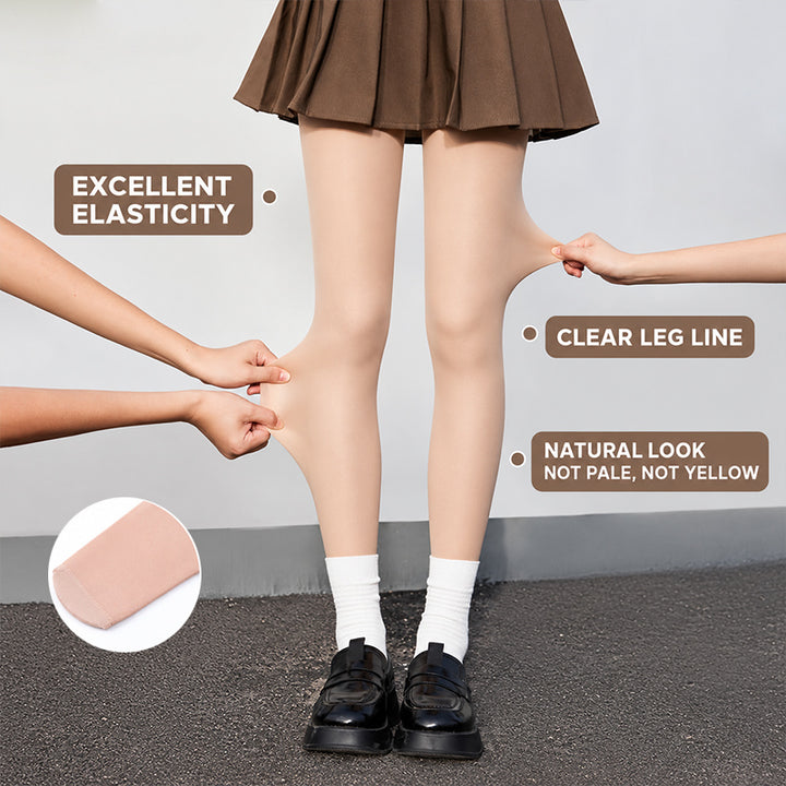 Fleece-Lined Fake Translucent Tights