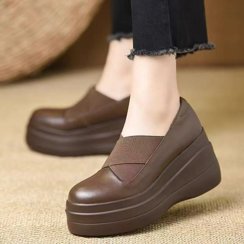 Comfort Platform Wedge Slip-On Shoes