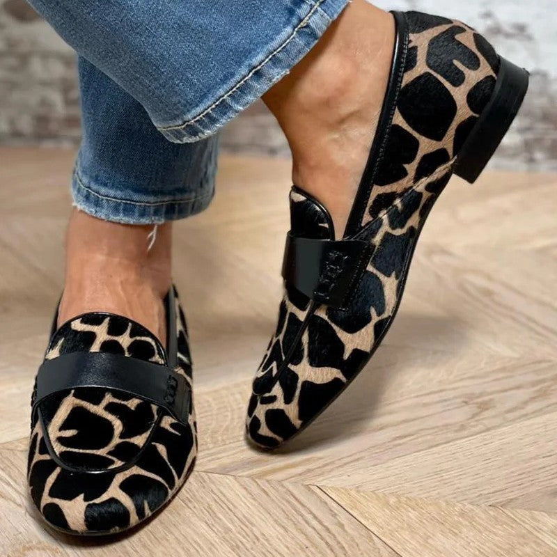Leopard Print Penny Loafers