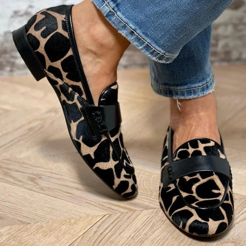 Leopard Print Penny Loafers
