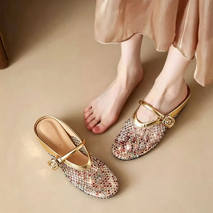 Colorful Woven Mary Jane Flats