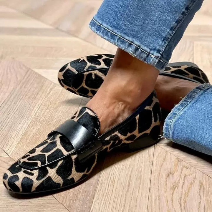 Leopard Print Penny Loafers