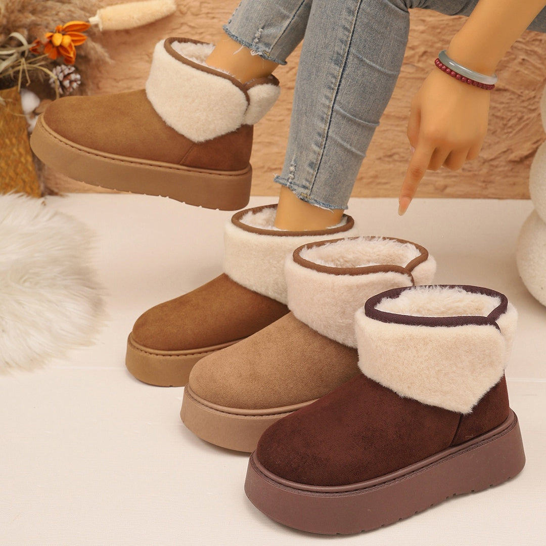 Cozy Faux Fur Platform Snow Boots