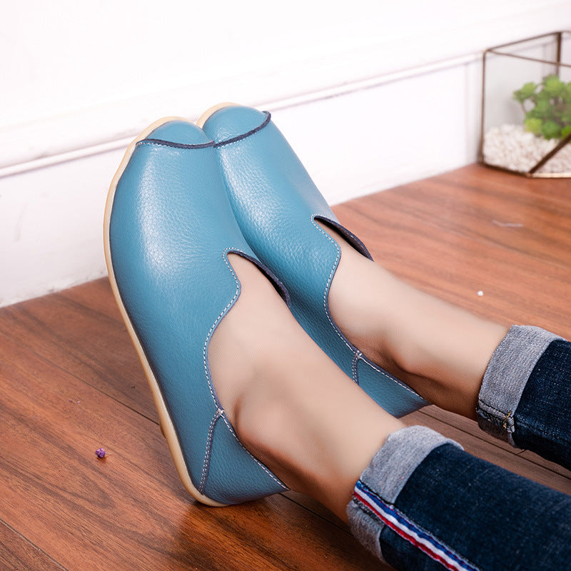 Soft Leather Slip-On Flats