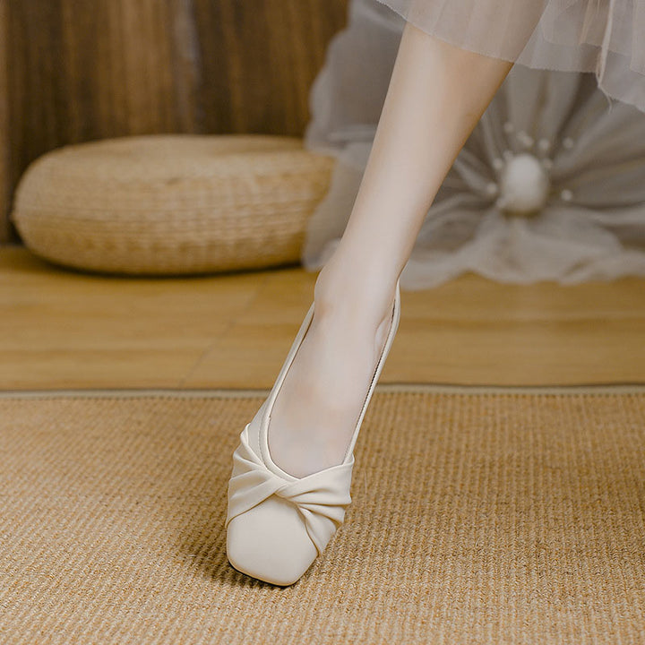 Twist-Knot Square Toe Flats