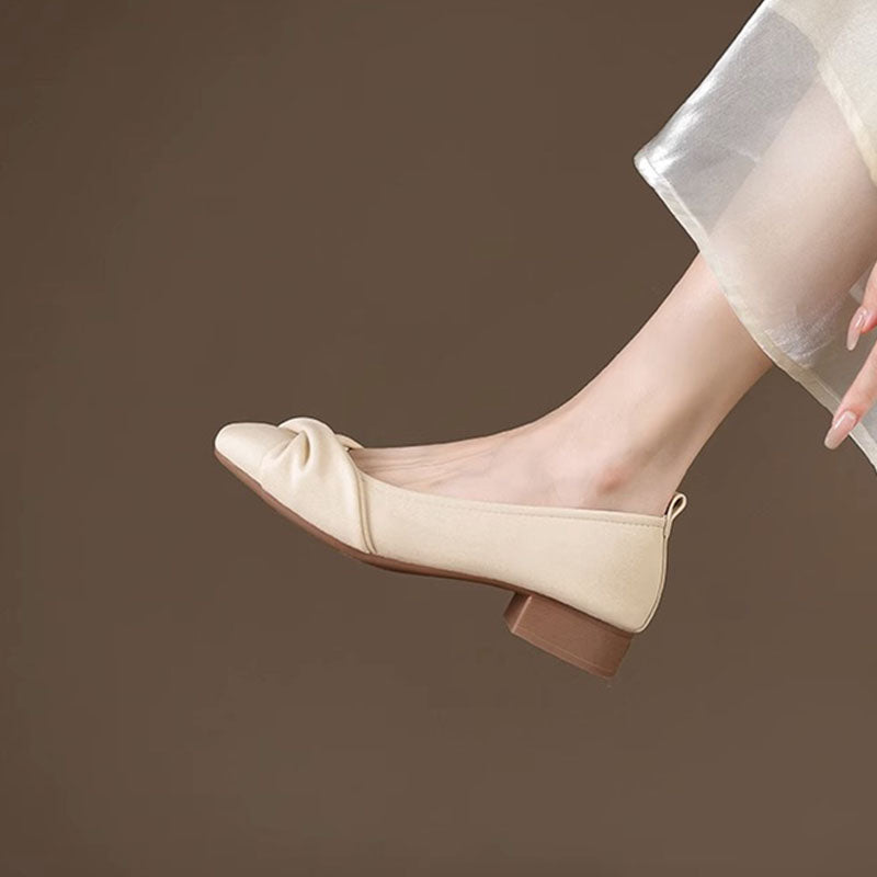 Twist-Knot Square Toe Flats