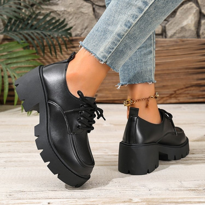 Chunky Platform Lace-Up Loafers
