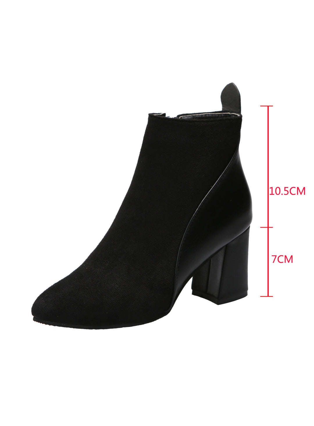 Suede Block Heel Ankle Boots