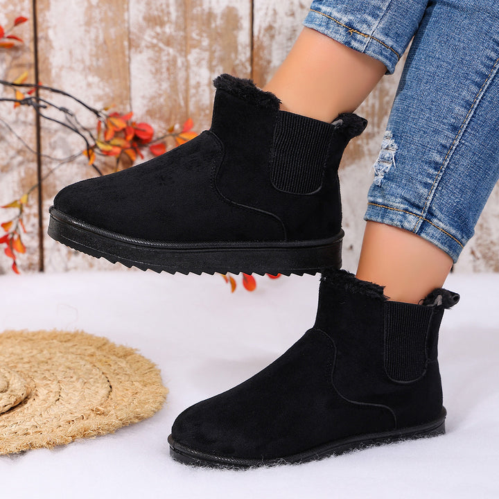 Faux Fur Chelsea Ankle Boots