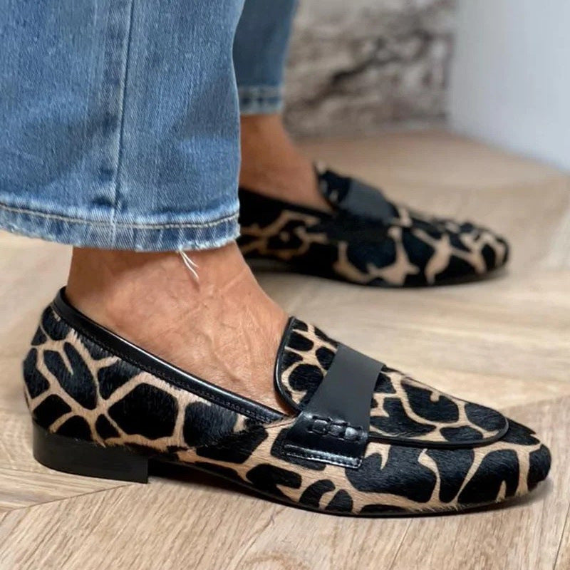 Leopard Print Penny Loafers