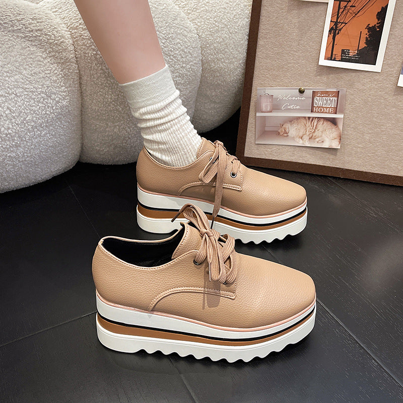 Classic Lace-Up Platform Oxford Shoes