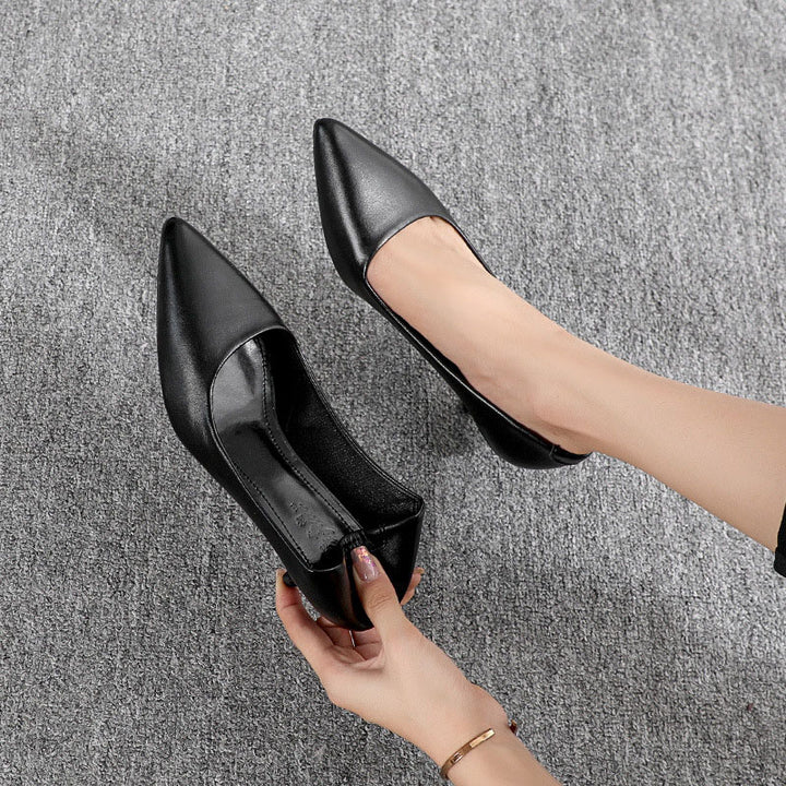 Classic Pointed Toe Kitten Heel Pumps