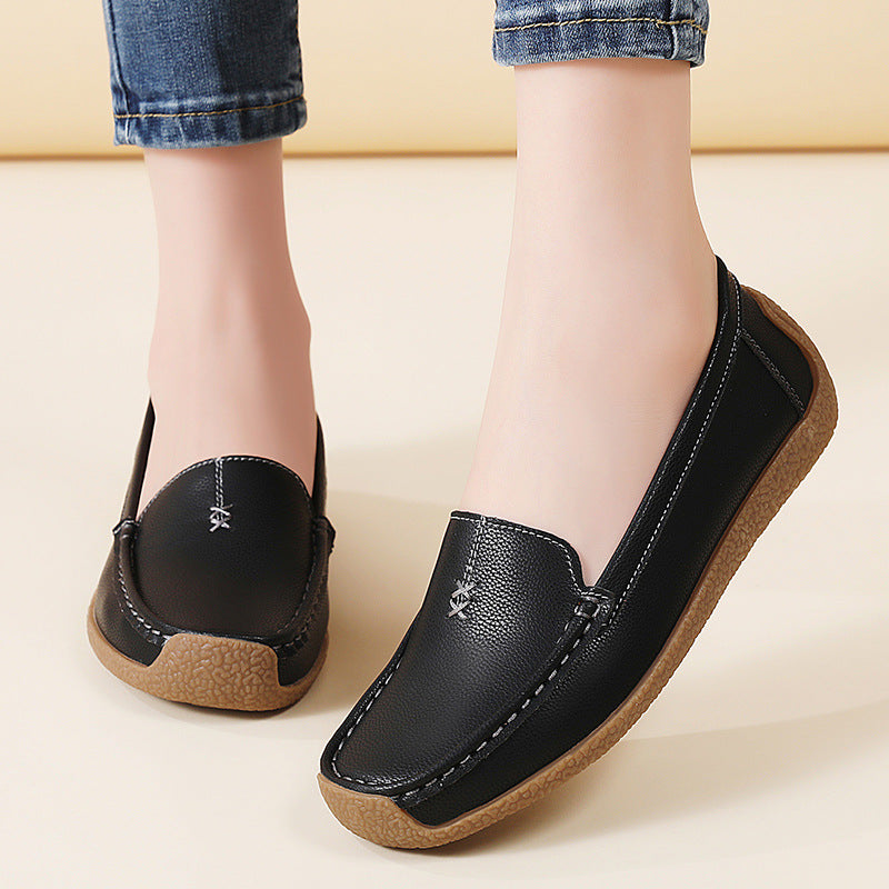 Ivory Moccasin Slip-On Loafers