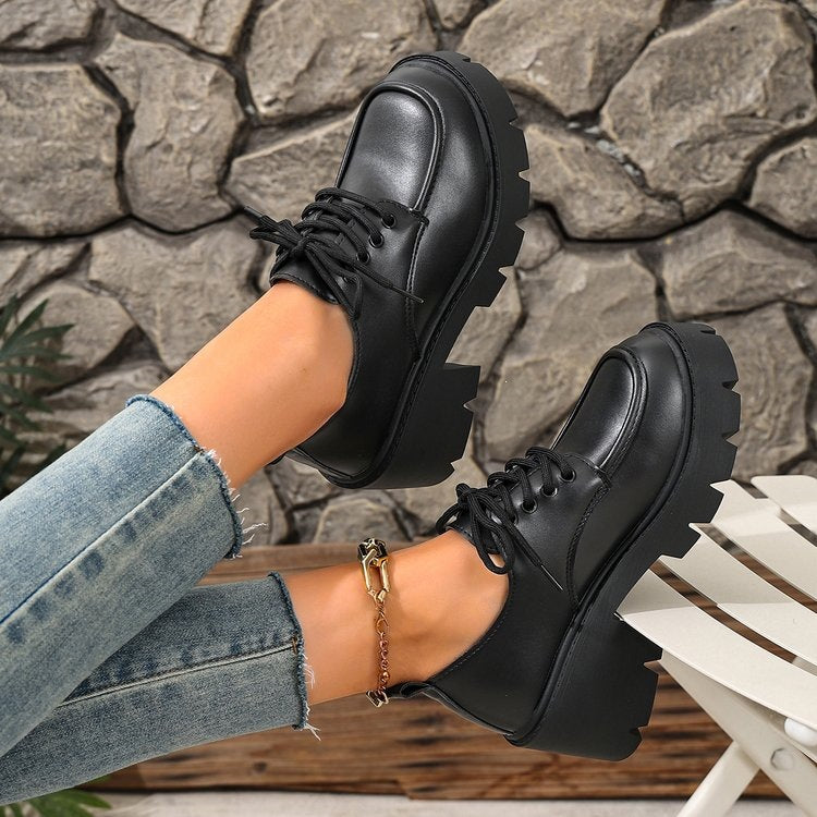 Chunky Platform Lace-Up Loafers