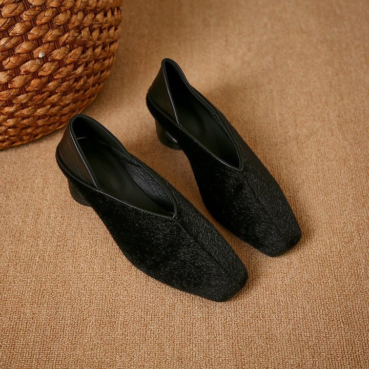 Vintage Leopard Print Low Heel Pumps