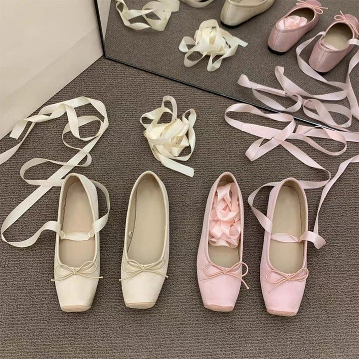 Ballet Lace-Up Flats