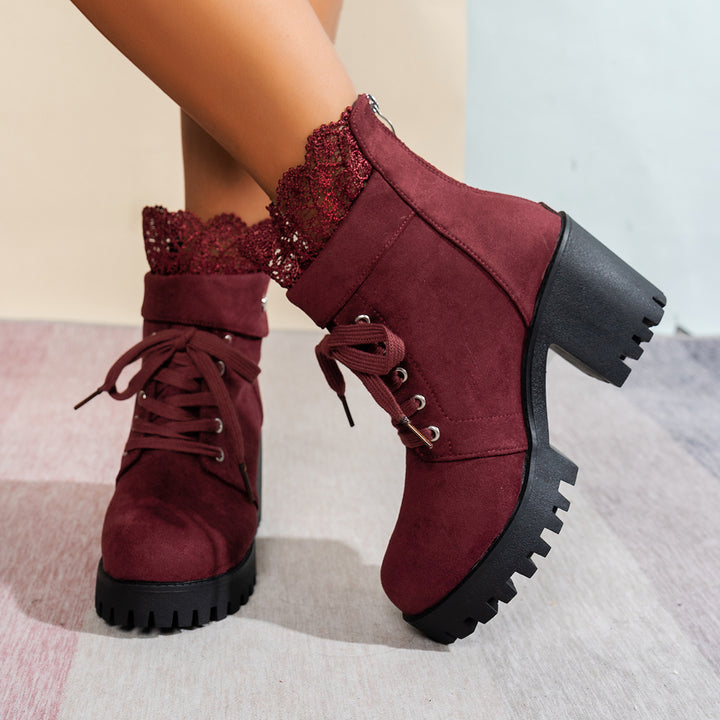 Lace-Up Ankle Boots