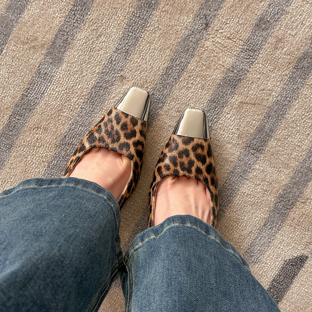 Leopard Print Slingback Heels