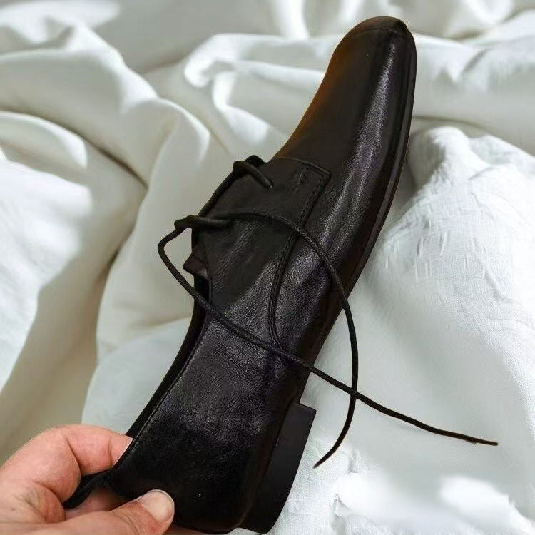 Vintage Lace-Up Oxford Flats