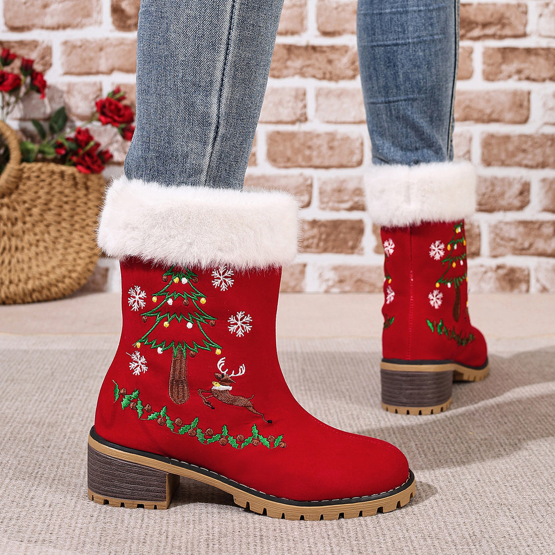 Christmas Fur Boots