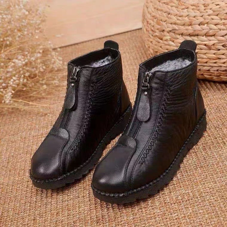 Classic Front Zip Comfort Casual Ankle Boots