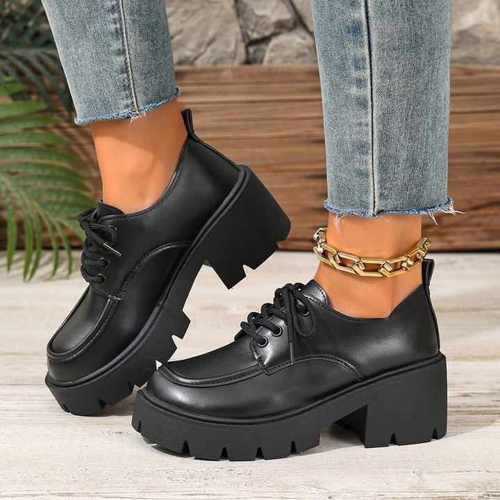 Chunky Platform Lace-Up Loafers
