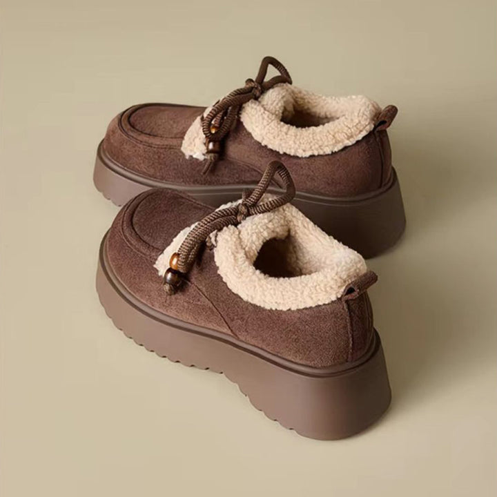 Cozy Fleece-Lined Platform Loafers