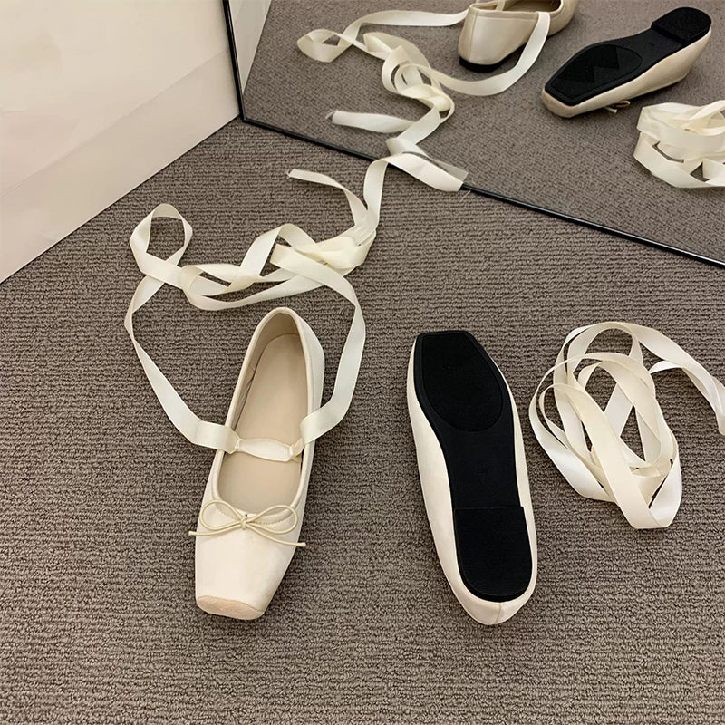 Ballet Lace-Up Flats