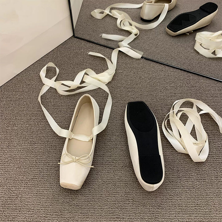 Ballet Lace-Up Flats
