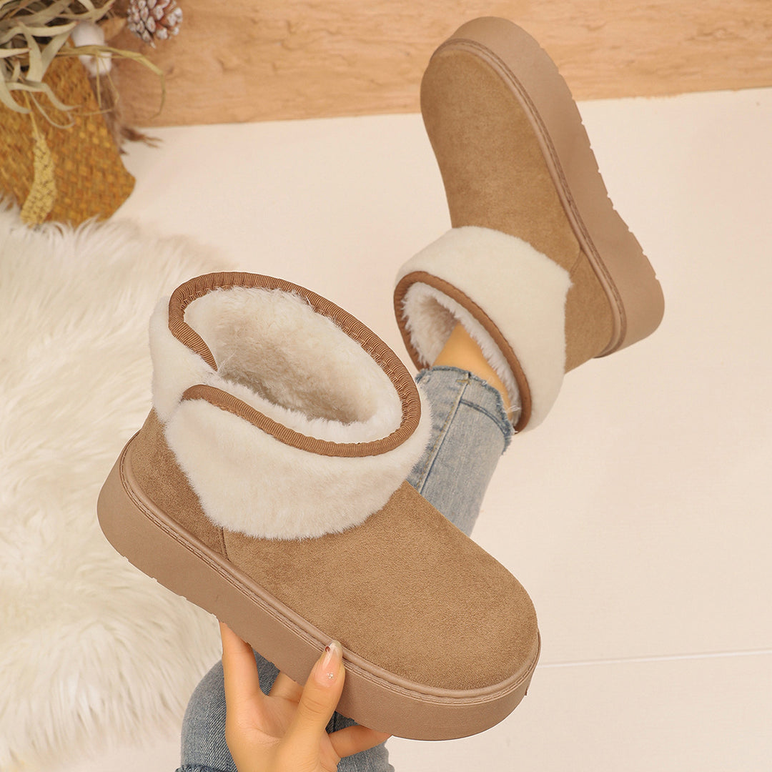 Cozy Faux Fur Platform Snow Boots