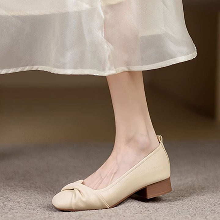 Twist-Knot Square Toe Flats