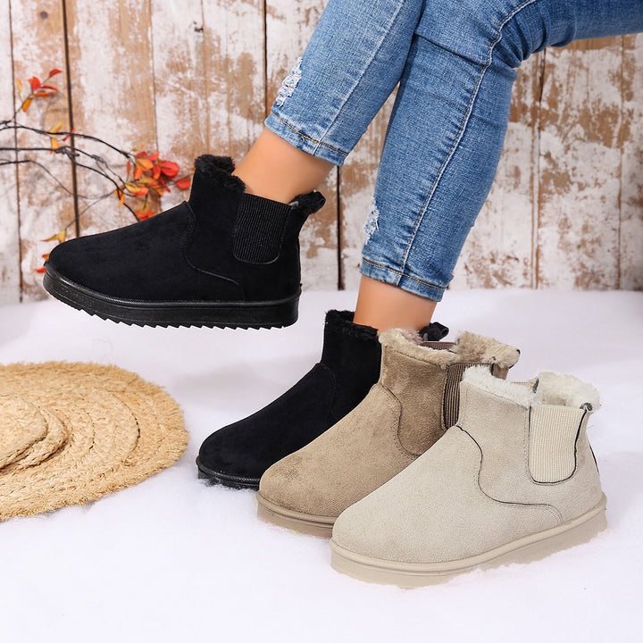 Faux Fur Chelsea Ankle Boots