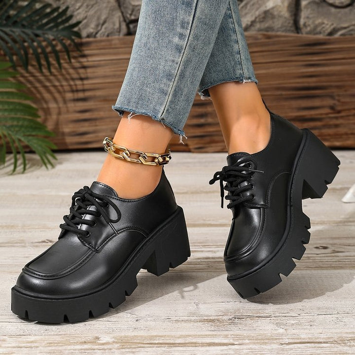 Chunky Platform Lace-Up Loafers