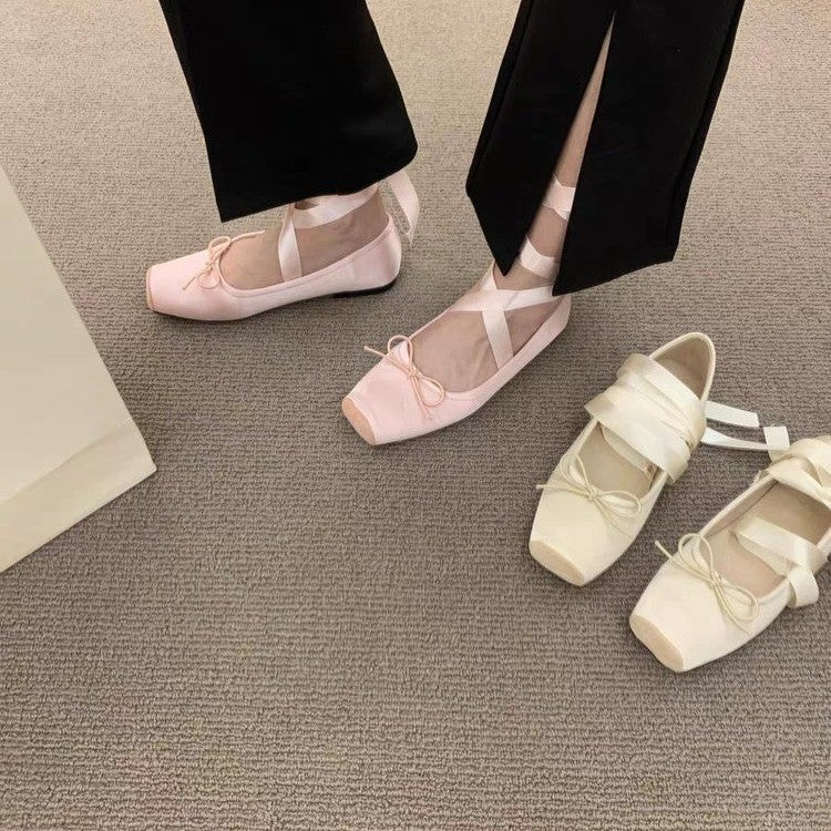 Ballet Lace-Up Flats