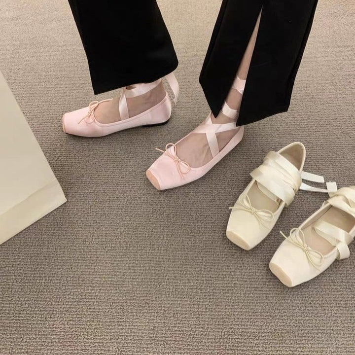 Ballet Lace-Up Flats
