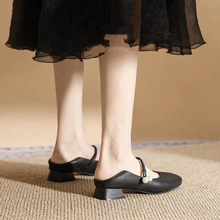 Pearl Strap Mary Jane Pumps