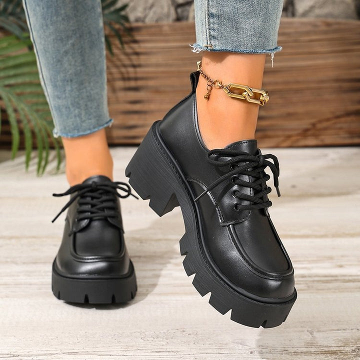 Chunky Platform Lace-Up Loafers