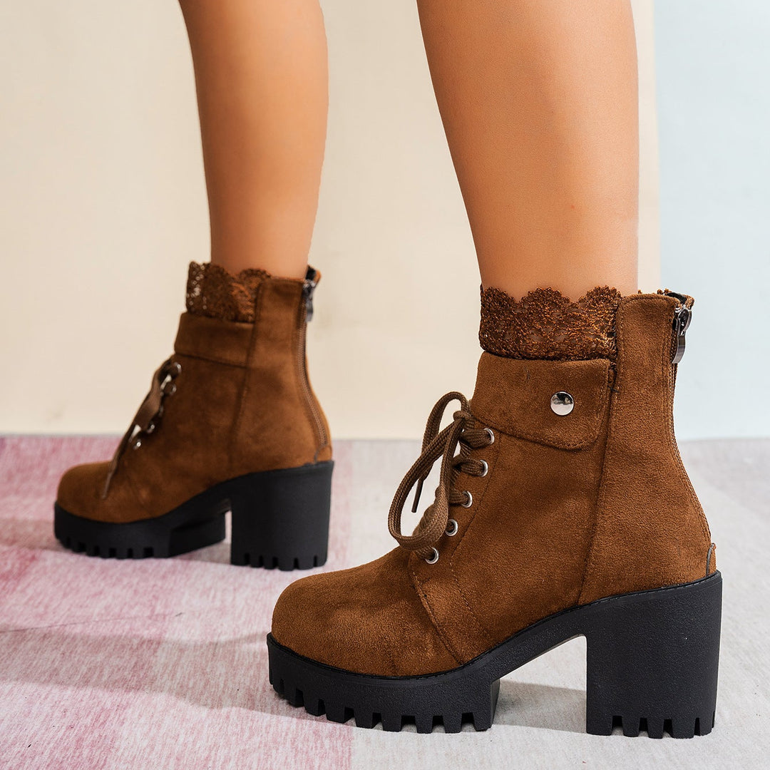 Lace-Up Ankle Boots