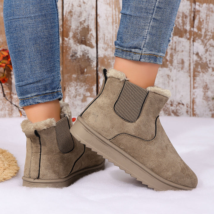 Faux Fur Chelsea Ankle Boots