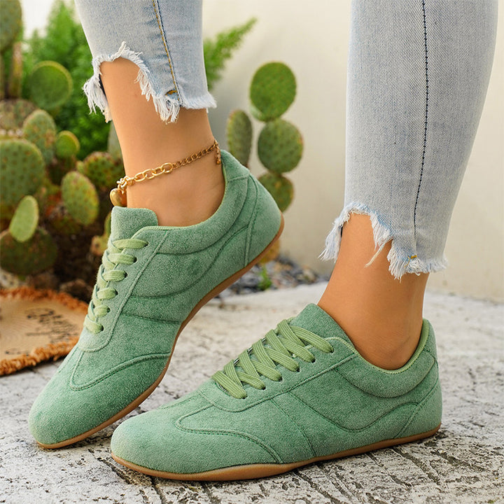 Retro Suede Lace-Up Casual Sneakers