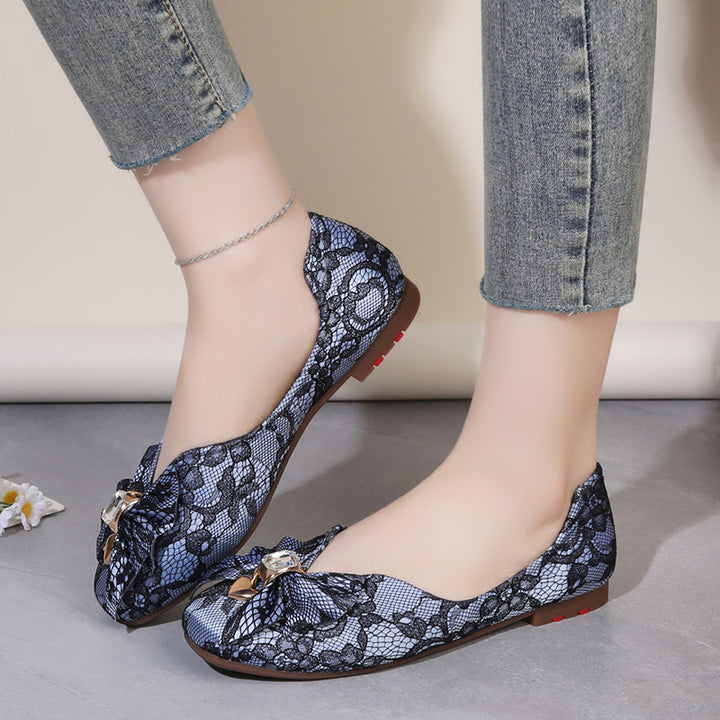 Lace Bow Flats