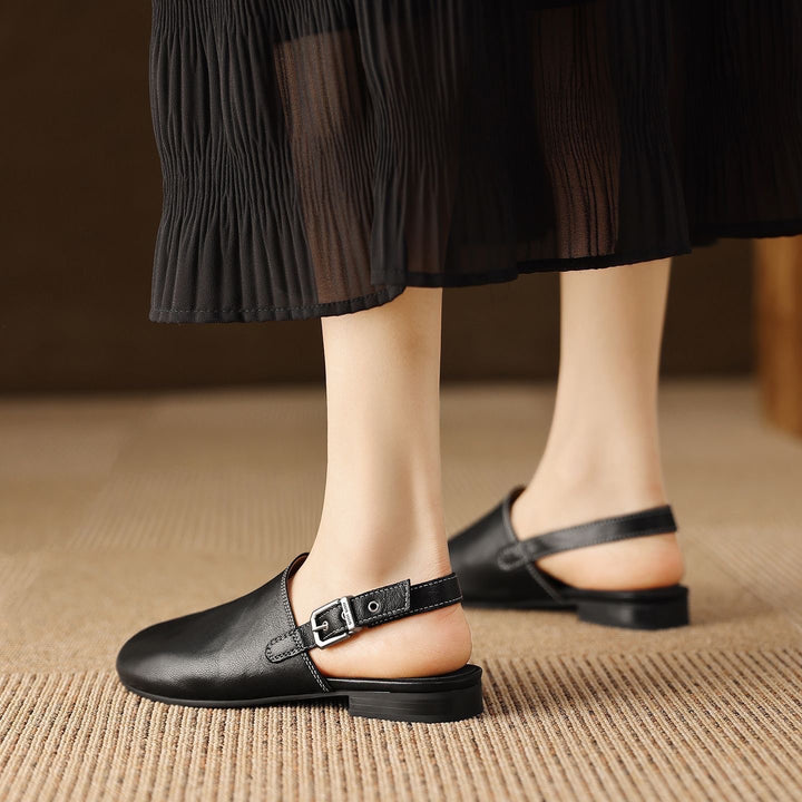 Classic Buckle Slingback Flats
