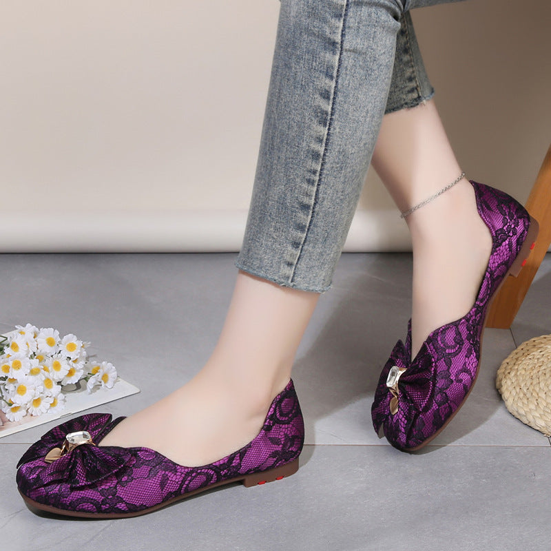 Lace Bow Flats