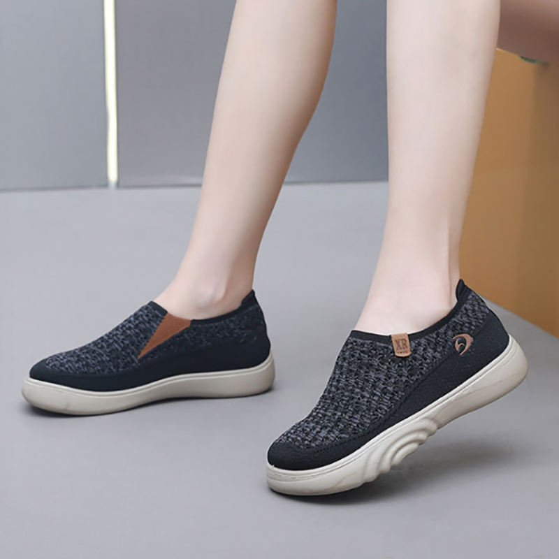 Breathable Woven Slip-On Walking Shoes