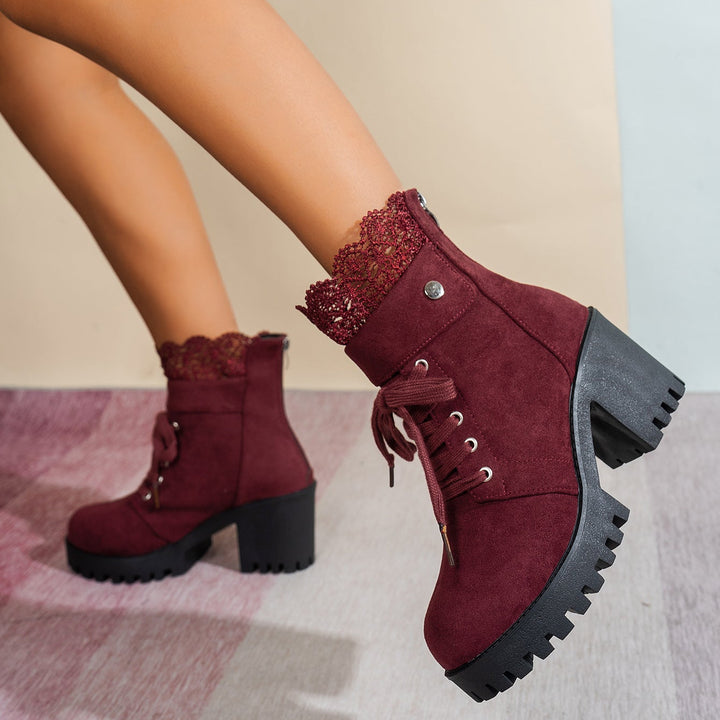 Lace-Up Ankle Boots