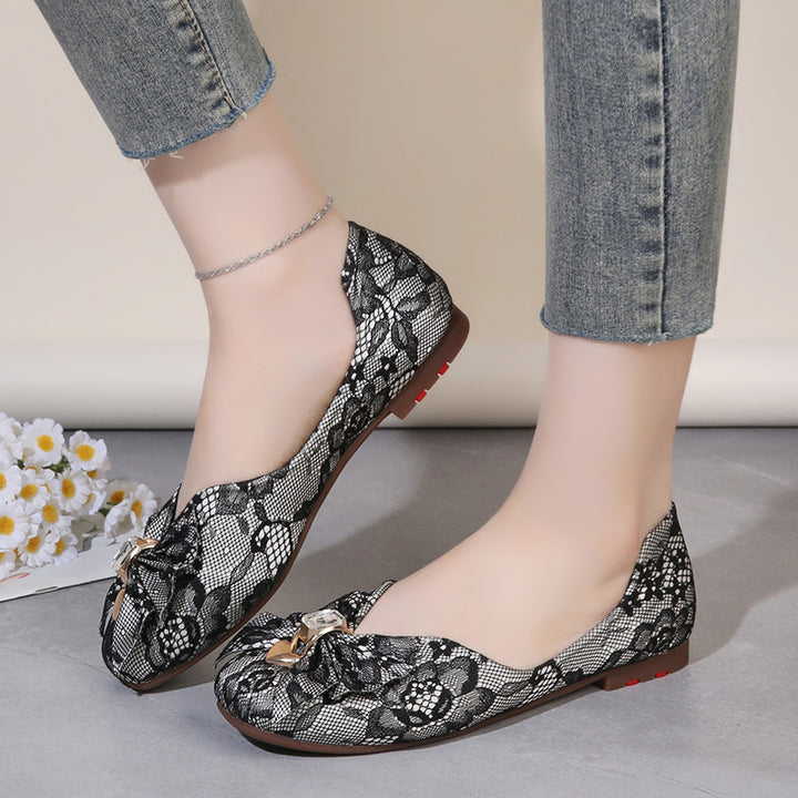 Lace Bow Flats