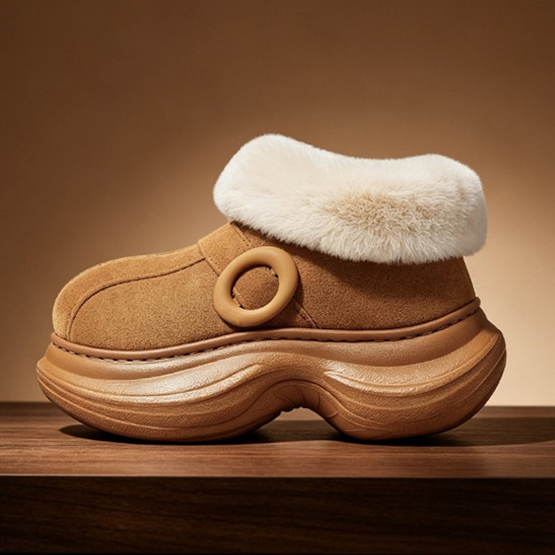 Cozy Fur-Lined Platform Ankle Boots