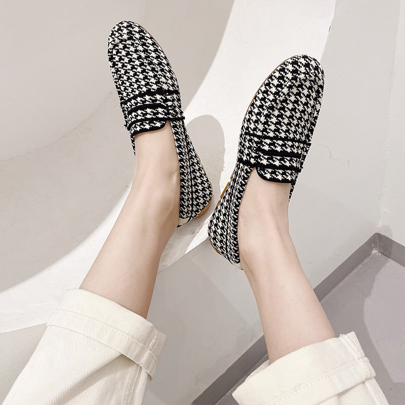 Houndstooth Penny Loafers