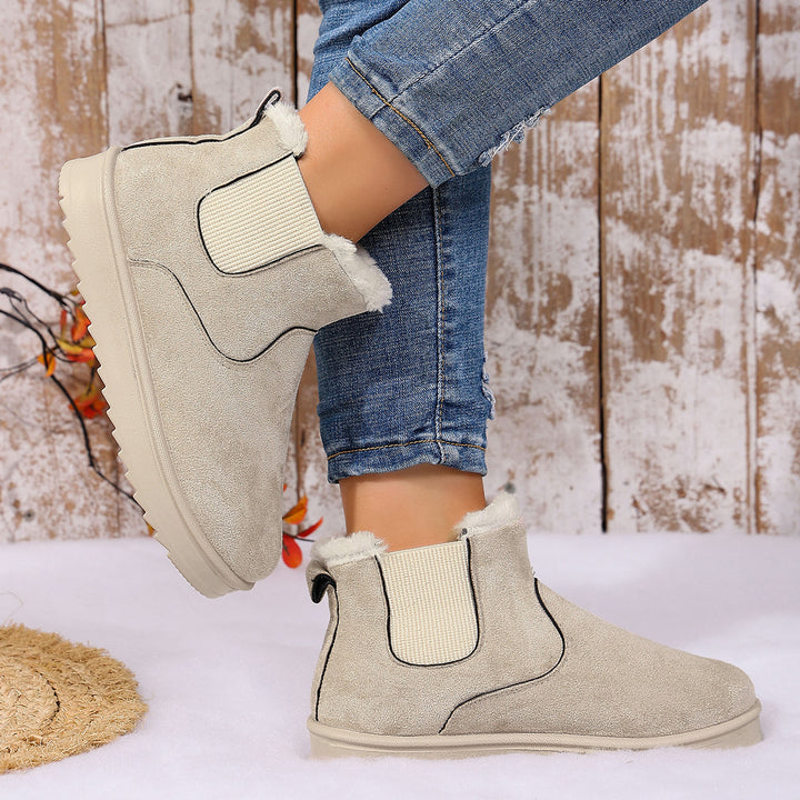 Faux Fur Chelsea Ankle Boots